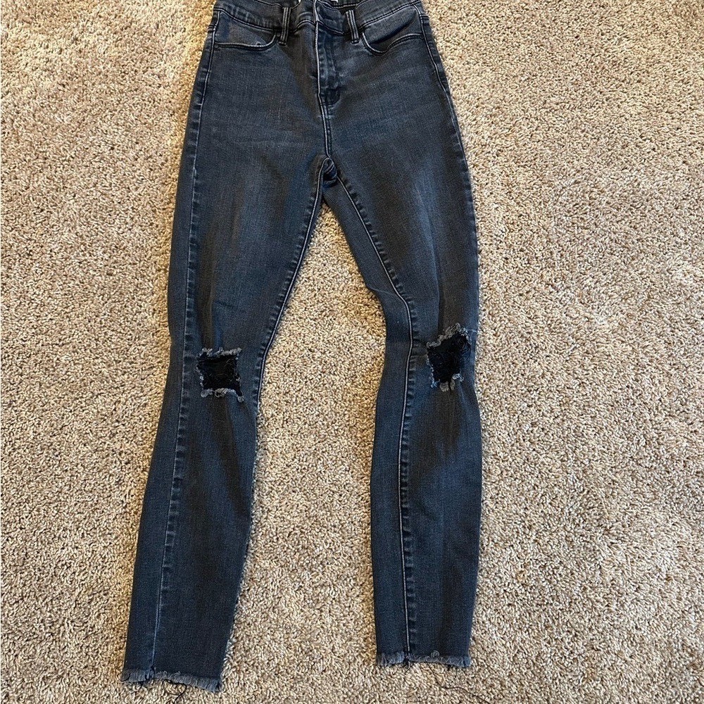 PacSun Black Distressed Ankle Jeans